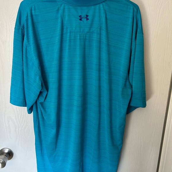 Men’s Under Armour Short Sleeve Polo - Blue Size Medium - Picture 3 of 7